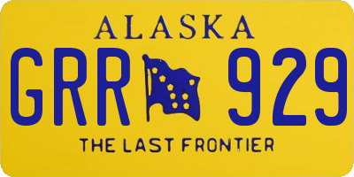 AK license plate GRR929