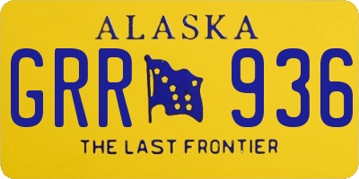 AK license plate GRR936