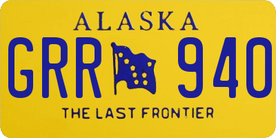 AK license plate GRR940