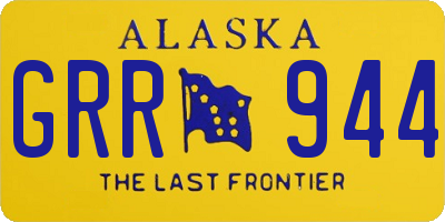 AK license plate GRR944