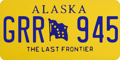 AK license plate GRR945