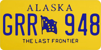 AK license plate GRR948