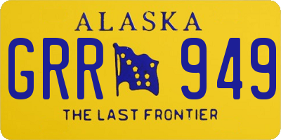 AK license plate GRR949