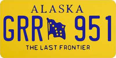AK license plate GRR951