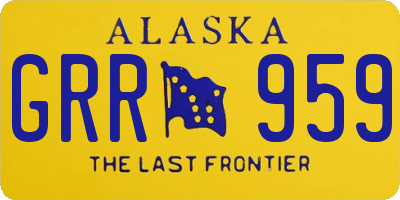 AK license plate GRR959