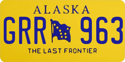AK license plate GRR963