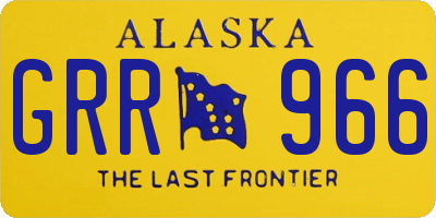 AK license plate GRR966