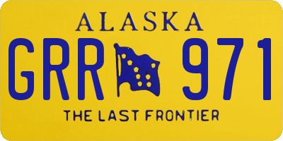 AK license plate GRR971