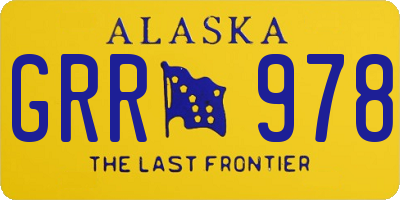 AK license plate GRR978