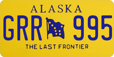 AK license plate GRR995