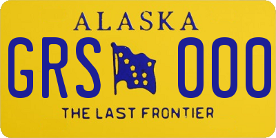 AK license plate GRS000