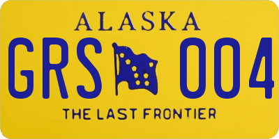 AK license plate GRS004