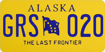 AK license plate GRS020
