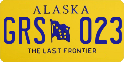 AK license plate GRS023
