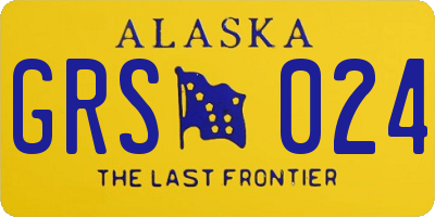 AK license plate GRS024
