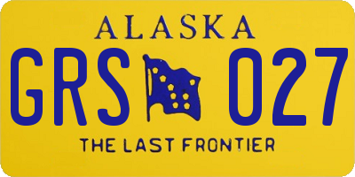 AK license plate GRS027