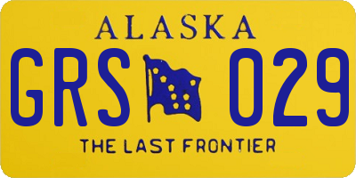 AK license plate GRS029