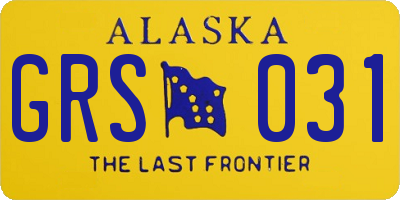 AK license plate GRS031