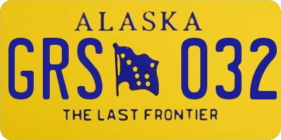 AK license plate GRS032
