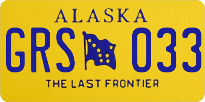 AK license plate GRS033