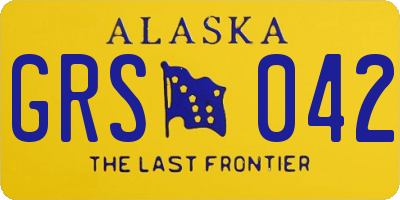 AK license plate GRS042