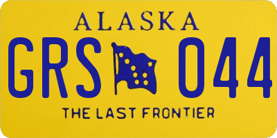 AK license plate GRS044