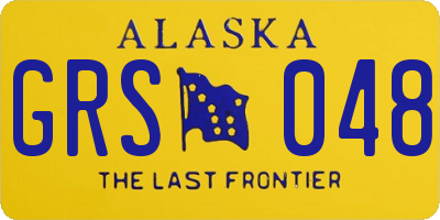 AK license plate GRS048