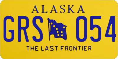 AK license plate GRS054