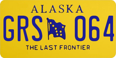 AK license plate GRS064