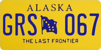AK license plate GRS067