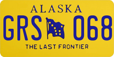 AK license plate GRS068