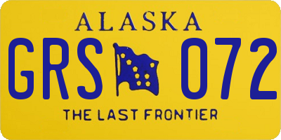 AK license plate GRS072