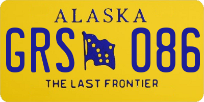 AK license plate GRS086