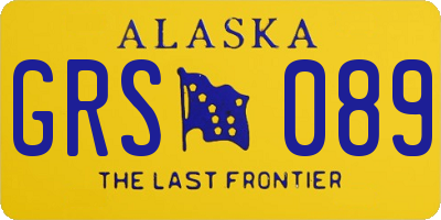AK license plate GRS089