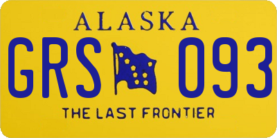 AK license plate GRS093