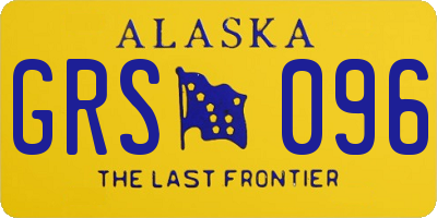 AK license plate GRS096