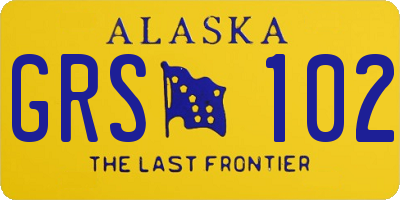 AK license plate GRS102