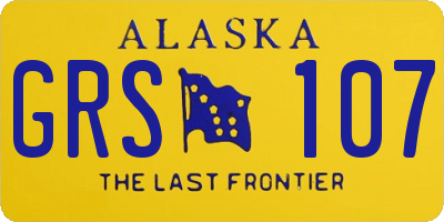 AK license plate GRS107