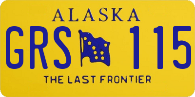 AK license plate GRS115