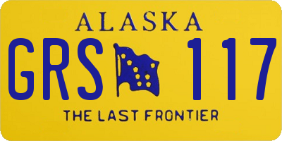 AK license plate GRS117