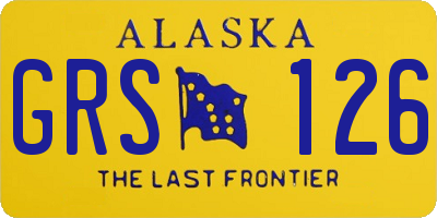 AK license plate GRS126
