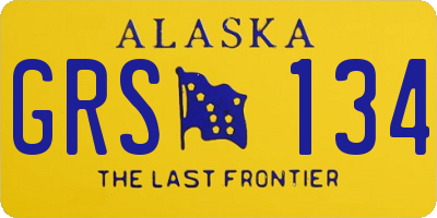 AK license plate GRS134
