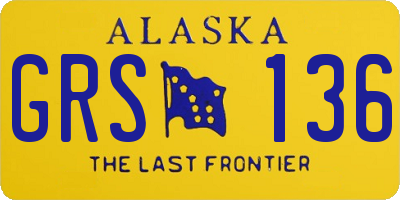 AK license plate GRS136