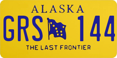 AK license plate GRS144