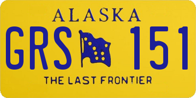 AK license plate GRS151