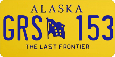 AK license plate GRS153