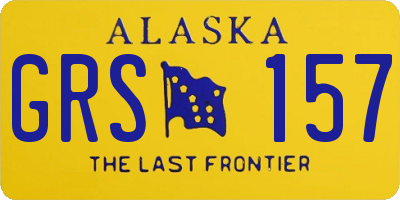 AK license plate GRS157