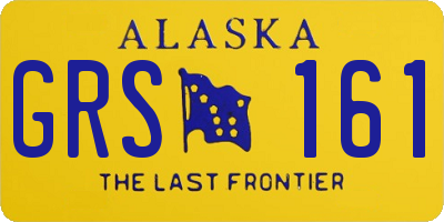 AK license plate GRS161