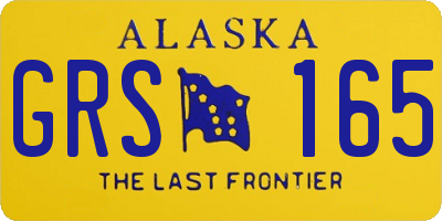AK license plate GRS165