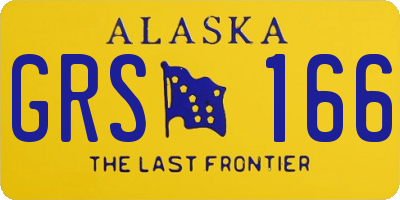AK license plate GRS166